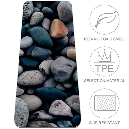 Yoga Mat - cobblestone - Extra Thick Non Slip Exercise