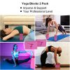 Yoga Blocks 2 Pack, Yoga Blocks with Strap