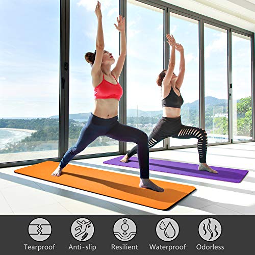 51iLSb27lrL Yoga Mat Exercise Fitness Mat - High Density Non-Slip