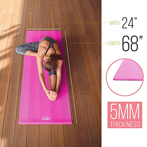 51+iPdqPffL Nicole Miller Yoga Workout Mat for Home Gym