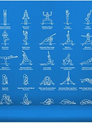 NewMe Fitness Exercise Yoga Mat - 24" Wide x 68" Long - Thin
