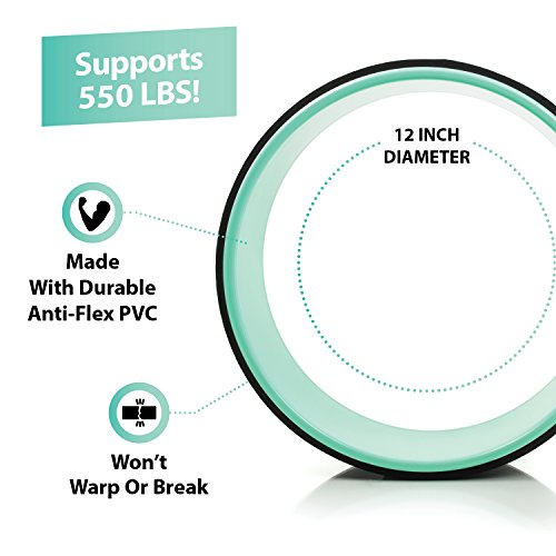 URBNFit Yoga Wheel and Strap Set - Designed for Yoga Wheel Pose