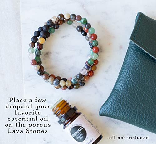 51jV2ovvYcL.SL1500 Terra Wrap Essential Oil Bracelet - Aromatherapy and Handmade Jewelry for Balance, Clarity & Wisdom