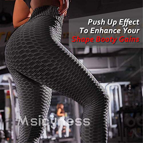 51jb+YgxFWL Msicyness Women's High Waist Yoga Pants