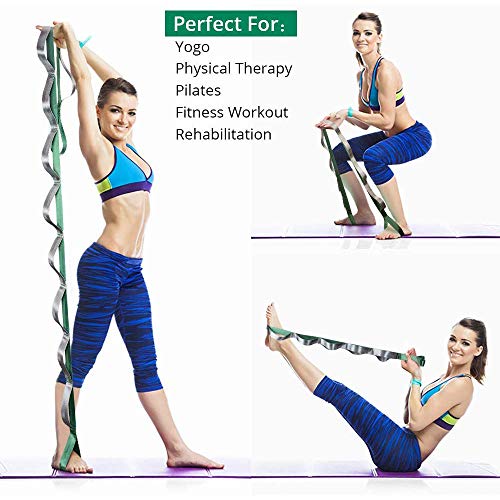 Yoga Strap for Exercise, Physical Therapy, Pilates