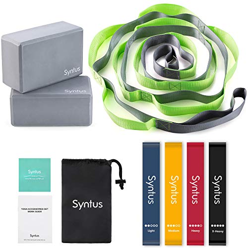 Syntus 9-in-1 Yoga Set, 1 Yoga Strap with 12 Loops 1 Syntus 9-in-1 Yoga Set, 1 Yoga Strap with 12 Loops