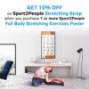sport2people Stretching Strap for Yoga, Flexibility, Rehabilitation