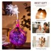 Rose Gold Essential Oil Diffuser 3D Glass Aromatherapy