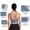 Evercute Cross Back Sport Bras Padded Strappy