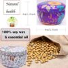 Scented Candles Aromatherapy Soy Set:Rose Lavender Vanilla
