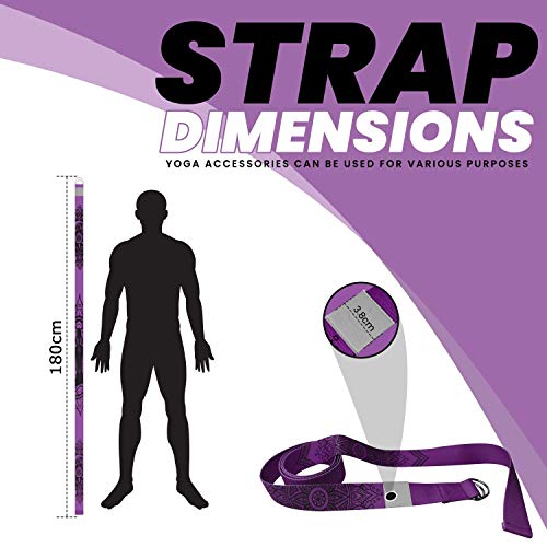 Yoga World Yoga Strap - Stretch Belt for Flexibility Training