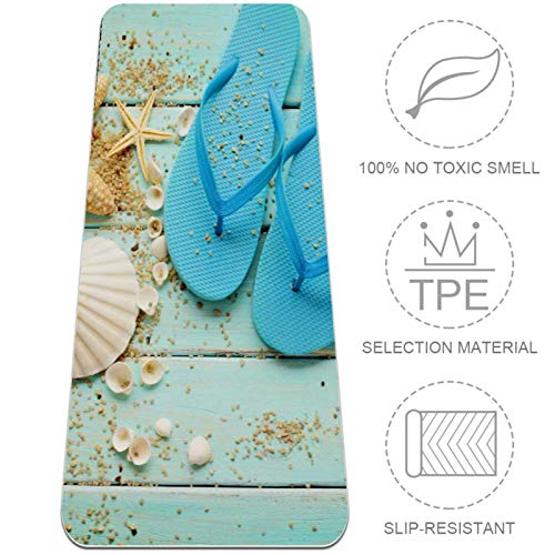 Yoga Mat - Beach accessories - Extra Thick Non Slip Exercise