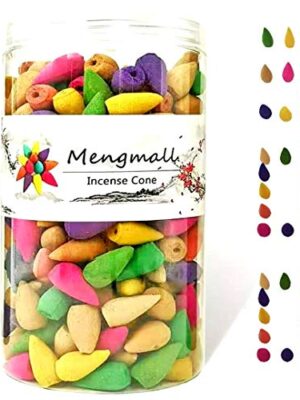 300 pcs Backflow Incense Cones, 5 Mixed Natural Scents