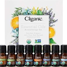 Cliganic USDA Organic Aromatherapy Essential Oils Set