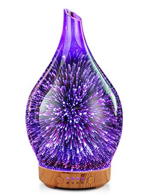 Essential Oil Diffuser 3D Glass Aromatherapy Ultrasonic Humidifier