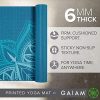 Gaiam Yoga Mat Premium Print Extra Thick Non Slip Exercise