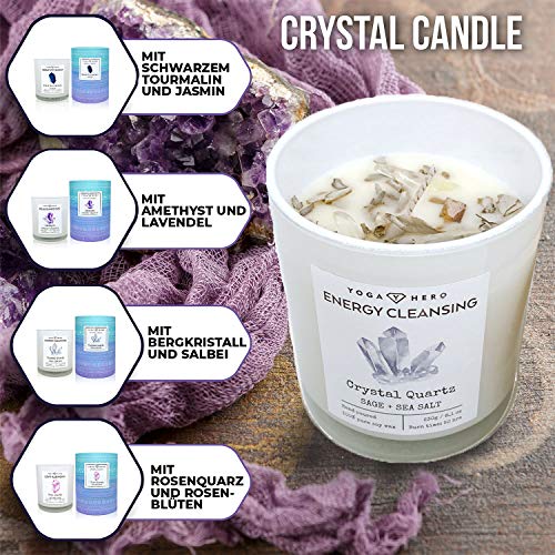 Yoga Hero Crystal Candle, Soy Wax Candle