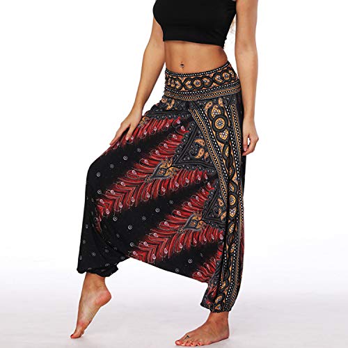 51mbBsDqpFL Lu's Chic Women's Harem Yoga Pants Palazzo Baggy