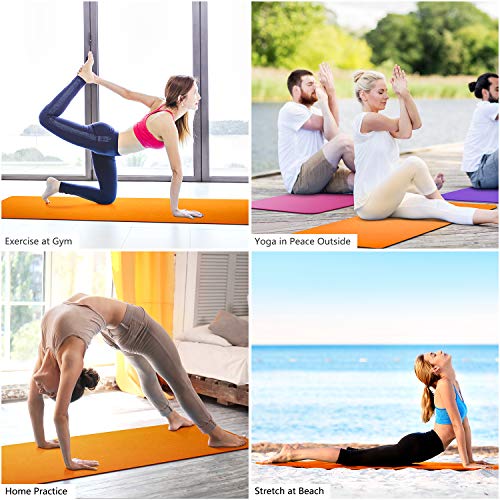 51nB1Dxj7HL Yoga Mat Exercise Fitness Mat - High Density Non-Slip