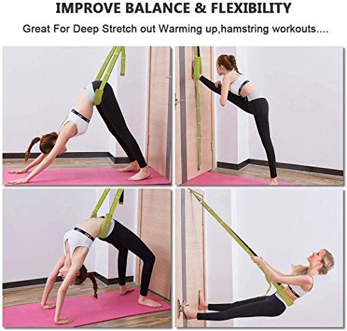 51nIqKFUY5L π§ββοΈ Ultimate Yoga Stretching Strap β Double Support for Maximum Flexibility & Safety!