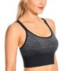 Yoga Bras Crop Tank Tops Carbon Back Flower Ash Medium