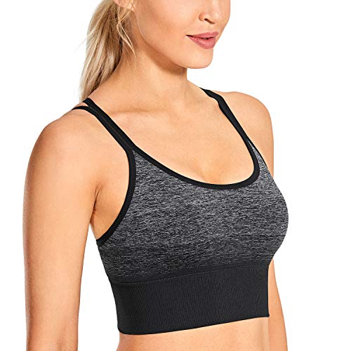 Yoga Bras Crop Tank Tops Carbon Back Flower Ash Medium 1 Yoga Bras Crop Tank Tops Carbon Back Flower Ash Medium