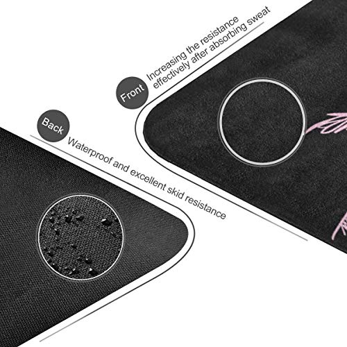 Yoga Mat Fitness Exercise Mat - Island Black Eco Friendly Workout Pad
