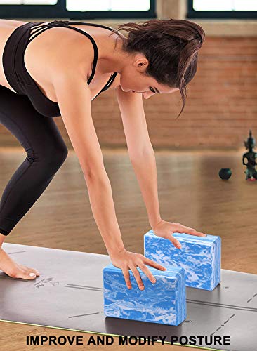 Yoga Journey with ADRIMER Yoga Blocks 2 Pack and Strap - Achieve Stability and Flexibility Anywhere