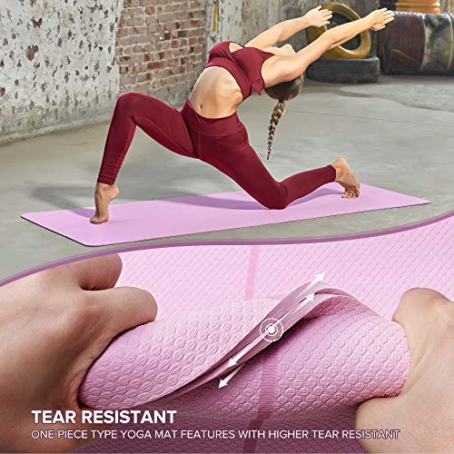 51oPfxVqMWL Yoga Mat Fitness for Carpet Carrying Strap-Pink