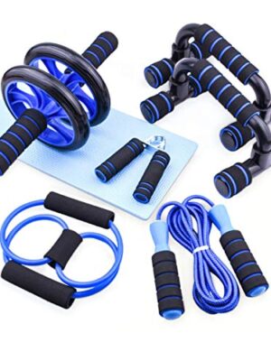 Lixada 6-in-1 AB Wheel Roller Kit with Push-Up Bar