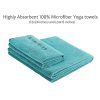Teal Yoga Mat Set: Strap, Yoga Blocks, Yoga Strap, and 2 Microfiber Yoga Towels