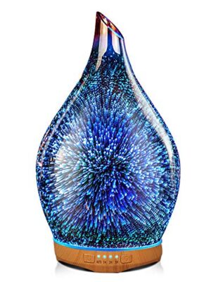 280ml Rose Gold Essential Oil Diffuser 3D Glass