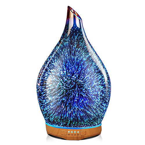 280ml Rose Gold Essential Oil Diffuser 3D Glass