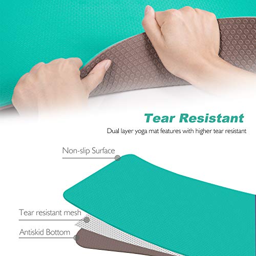 51pvcU6u07L Toplus Yoga Mat Extra Thick 1/4 Inch Non Slip Yoga Mats