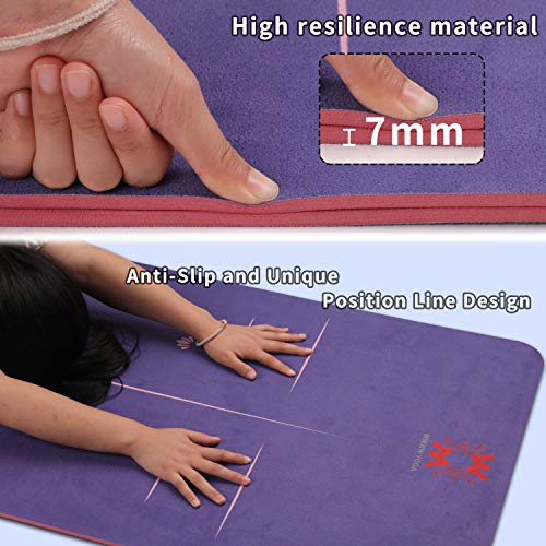 51qcg8DIn2L WWWW 4W Suede TPE Yoga Mat, Eco Friendly Non Slip