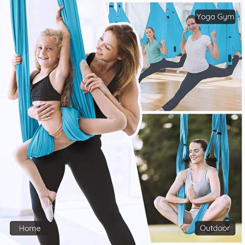 Oudort Aerial Yoga Swing Set, Yoga Hammock Flying Trapeze