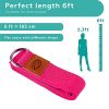 Yoga Exercise Straps in Pink for Stretching