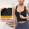 Women Zip Front Sports Bras Longline Fitness