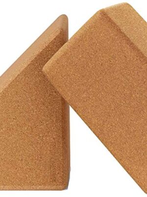 Yoga Cork Wedge Blocks 2 Pack Soft Wrist Wedge
