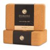 Dakini Wellness Cork Yoga Block 2 Pack with Yoga Strap Set
