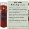 Red Candle - Lotus/Charm - Meditation, Spiritual