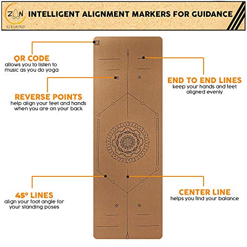 51sk0djv4NL Natural Cork Yoga Mat Nonslip Hot Yoga Pilates