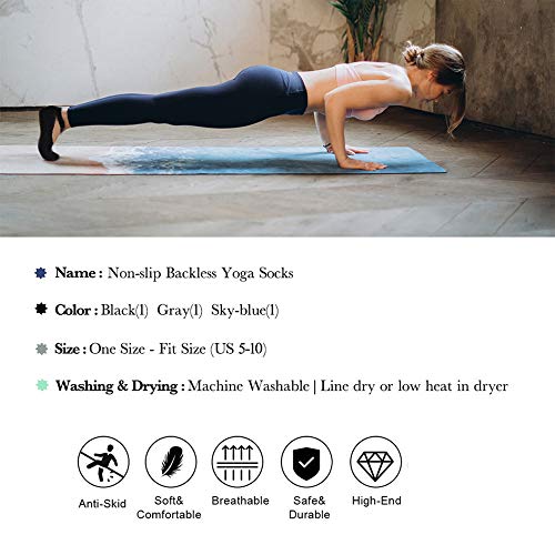Women Grip Socks, Non-Skid Yoga Socks