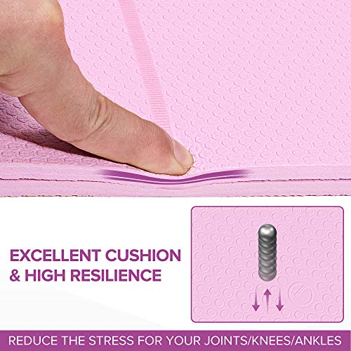 51tEd6ZJ93L Yoga Mat Fitness for Carpet Carrying Strap-Pink