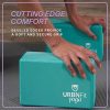 Yoga Practice with 2 Moisture-Resistant High-Density EVA Foam Yoga Blocks and a Stretch Strap - Perfect for Home or Gym Workouts - Includes Free PDF Workout Guide