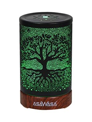 ASAWASA Essential Oil Diffuser,Metal Ultrasonic Aromatherapy