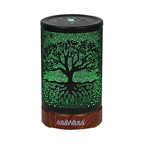 ASAWASA Essential Oil Diffuser,Metal Ultrasonic Aromatherapy