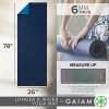 Gaiam Yoga Mat Premium Solid Color Reversible Non Slip