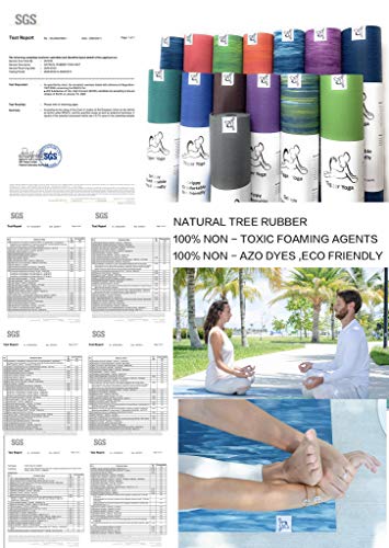 Tiggar Yoga mat - 100% Eco Friendly, Natural Rubber Material