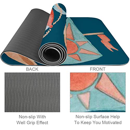Yoga Mat - Ocean theme - Extra Thick Non Slip Exercise